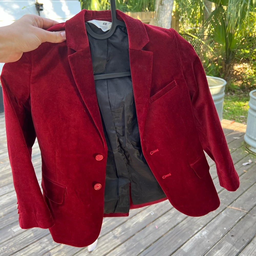 H&M Kids Red Velvet Blazer
